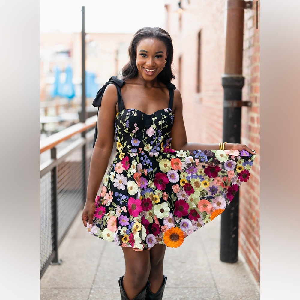 BUDDY LOVE FLORAL BUSTIER DRESS